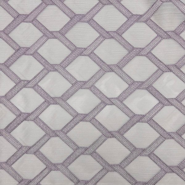 Checkered Embroidery Curtain Voile Fabric - Image 5