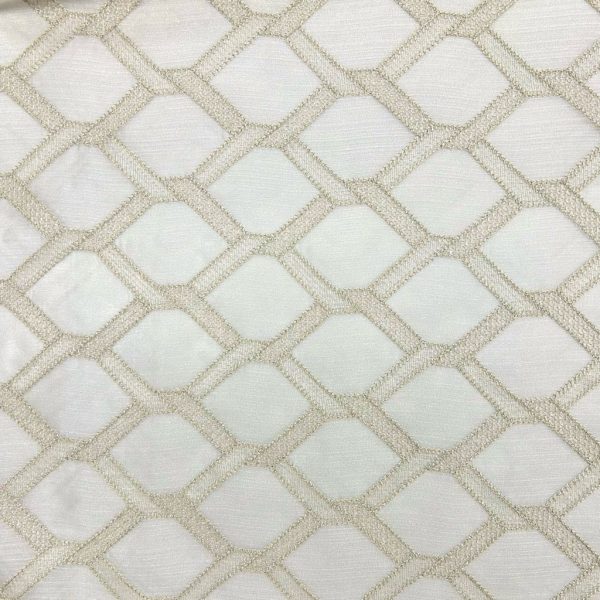 Checkered Embroidery Curtain Voile Fabric - Image 7
