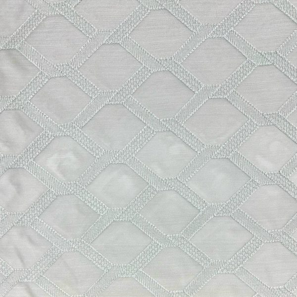 Checkered Embroidery Curtain Voile Fabric - Image 3
