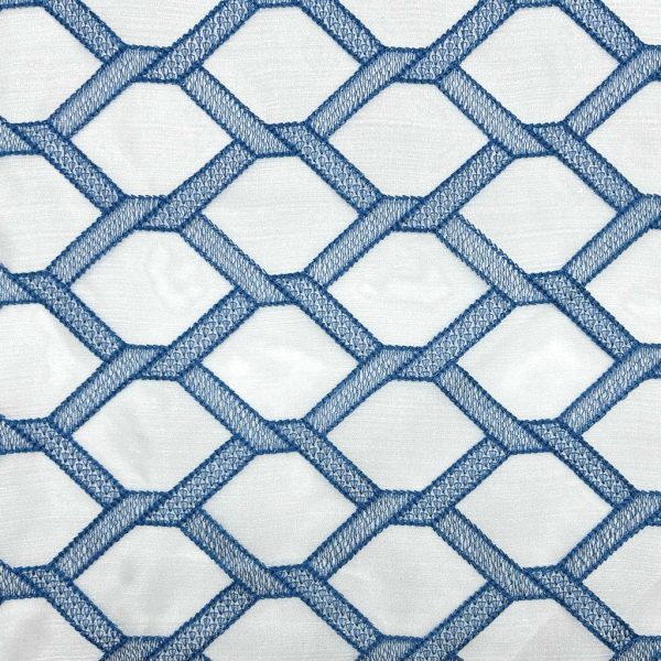 Checkered Embroidery Curtain Voile Fabric - Image 11