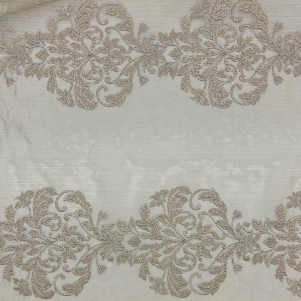 Floral Sheer Embroidery Curtain Voile Fabric - Image 3