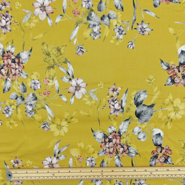 Autumn Bloom Cotton Lawn Fabric - Image 2