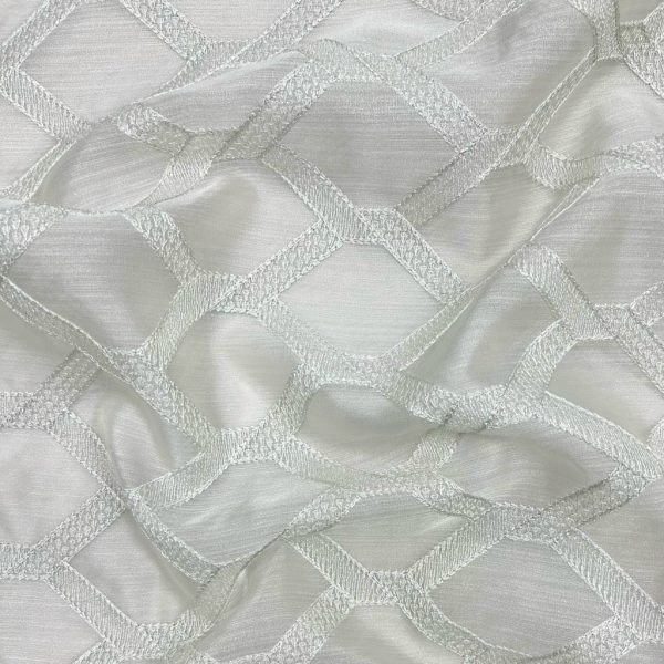 Checkered Embroidery Curtain Voile Fabric - Image 4