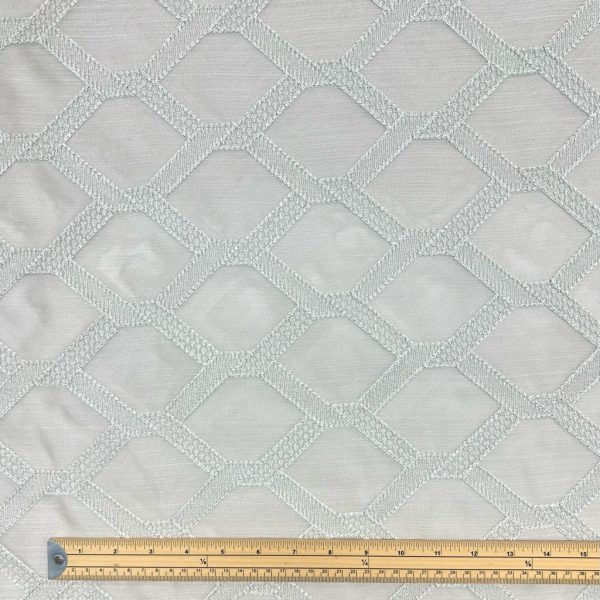 Checkered Embroidery Curtain Voile Fabric - Image 2