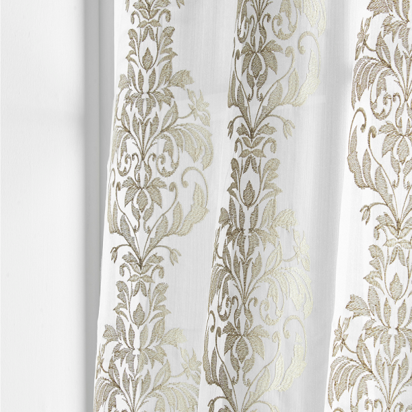 Floral Sheer Embroidery Curtain Voile Fabric - Image 10