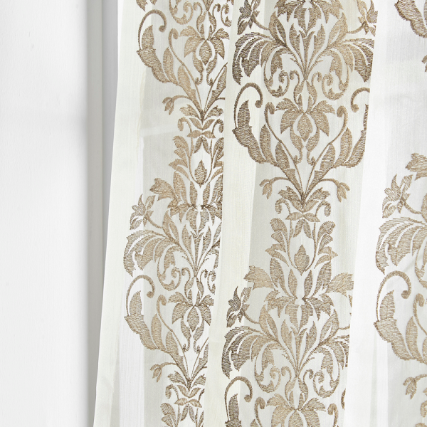 Floral Sheer Embroidery Curtain Voile Fabric - Image 11