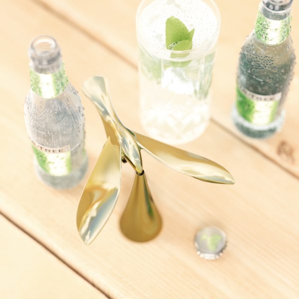 Tipsy Brass Balancing Bottle Opener - Image 3