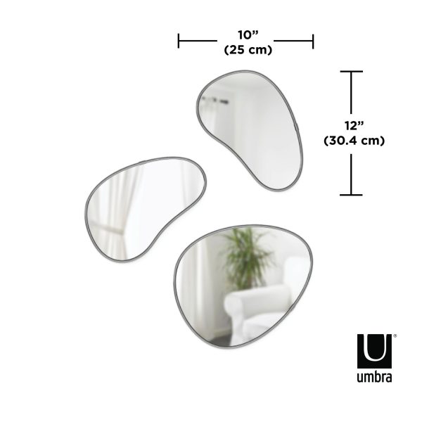 Hubba Pebble Wall Mirrors, Set of 3 - Image 8