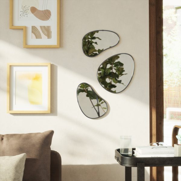 Hubba Pebble Wall Mirrors, Set of 3 - Image 2