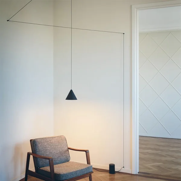 Hanging Lamp Decoration for Living Room US Plug Long Wire Design Led Pendant Lights Geometric Pendant Bedside Light Fixture - Image 5