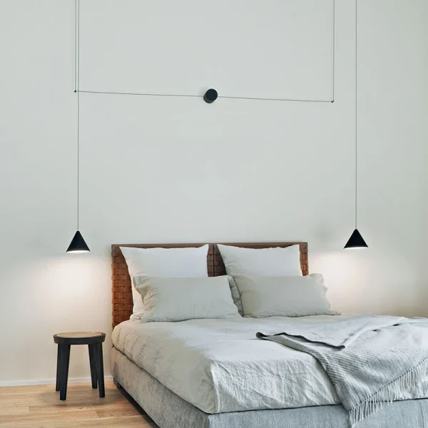 Hanging Lamp Decoration for Living Room US Plug Long Wire Design Led Pendant Lights Geometric Pendant Bedside Light Fixture - Image 6