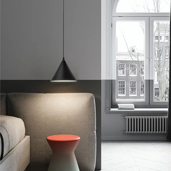 Hanging Lamp Decoration for Living Room US Plug Long Wire Design Led Pendant Lights Geometric Pendant Bedside Light Fixture - Image 4