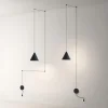 Hanging Lamp Decoration for Living Room US Plug Long Wire Design Led Pendant Lights Geometric Pendant Bedside Light Fixture