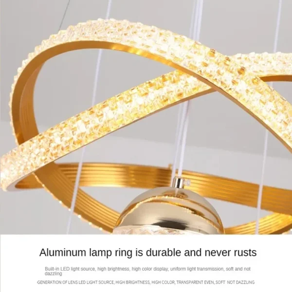 Modern Acrylic Imitation Crystal Chandelier Home Decor Dining Table Pendant Lamp Bedroom LED Indoor Lighting Living Room Lights - Image 6