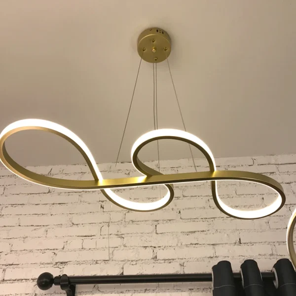 Modern Restaurant LED Chandelier With Dimmable Bold Dining Table, Living Room, Dining Room, Kitchen, Home Hanging Armature Light - Image 6