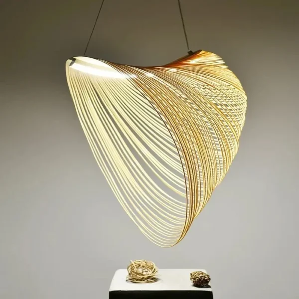 Nordic Bird's Nest LED Pendant Lights Modern Wooden Dining Room Kitchen Home Decor Lusters Living Room Lamp Bedroom Chandeliers - Image 5