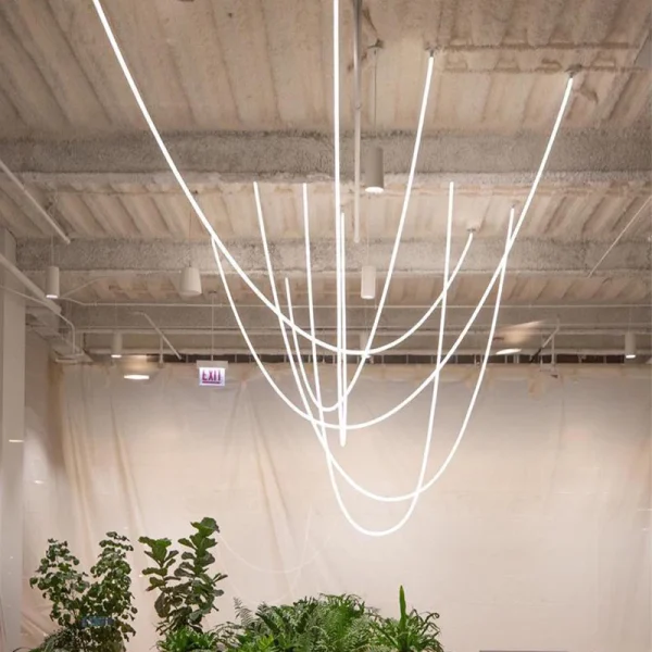 DIY Magic Belt Flexible LED Dimmable Minimalism Hanging Lamps Pendant Light Chandelier Indoor Lighting Luminaire For Dining Room