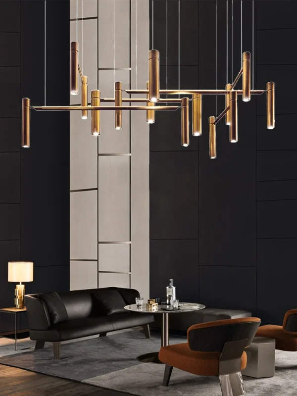 Modern Minimalist Pendant Lights New Trend Dining Room Decoration Lamps Art Deco Metal Line Combination Ceiling Lighting Fixture - Image 5