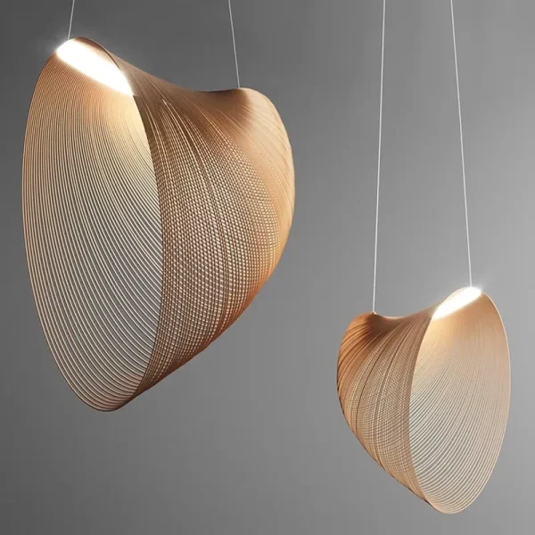 Nordic Bird's Nest LED Pendant Lights Modern Wooden Dining Room Kitchen Home Decor Lusters Living Room Lamp Bedroom Chandeliers - Image 4