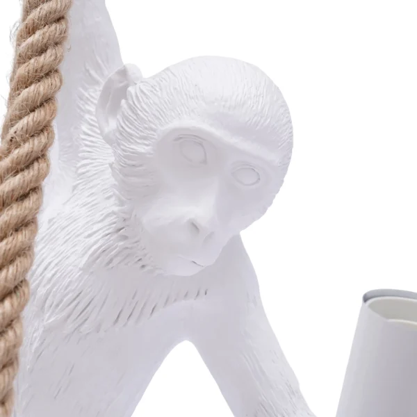 High-Quality Resin Monkey Pendant Light with Adjustable Hemp Rope, 40W Power for Soft, Cozy Lighting, Perfect for Home - Image 4