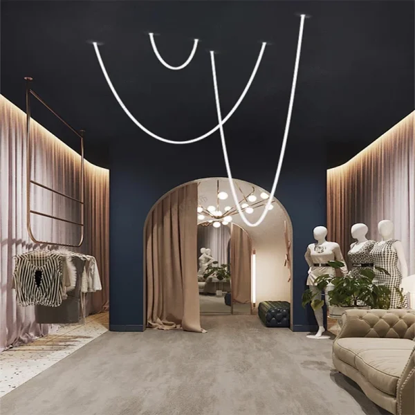 DIY Magic Belt Flexible LED Dimmable Minimalism Hanging Lamps Pendant Light Chandelier Indoor Lighting Luminaire For Dining Room - Image 6
